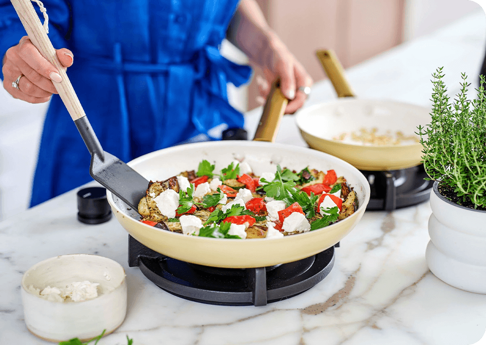 Mediterrane frittata met groenten en feta