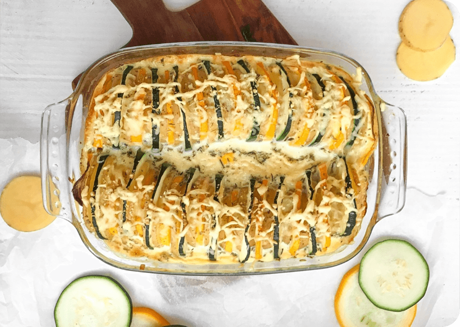 Aardappel-courgette gratin