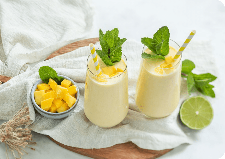 Verfrissende mango lassi