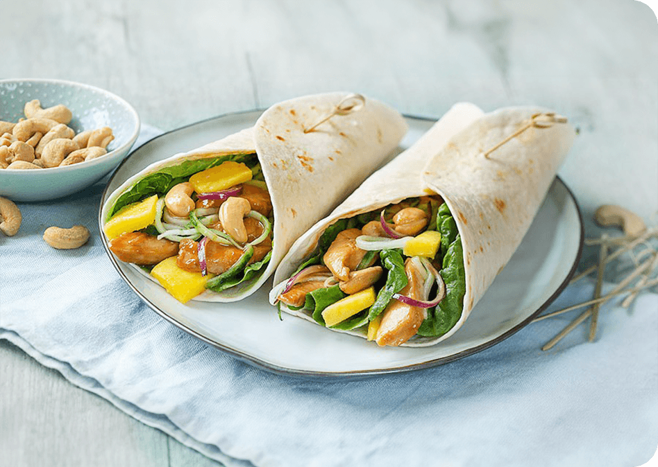 Kip teriyaki wraps