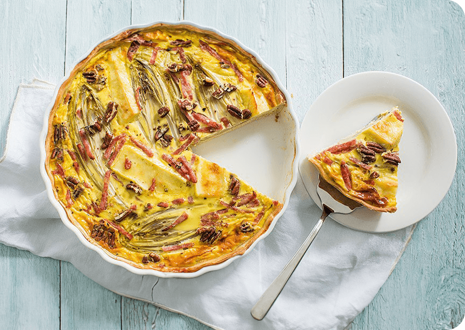 Quiche met witloof en ham