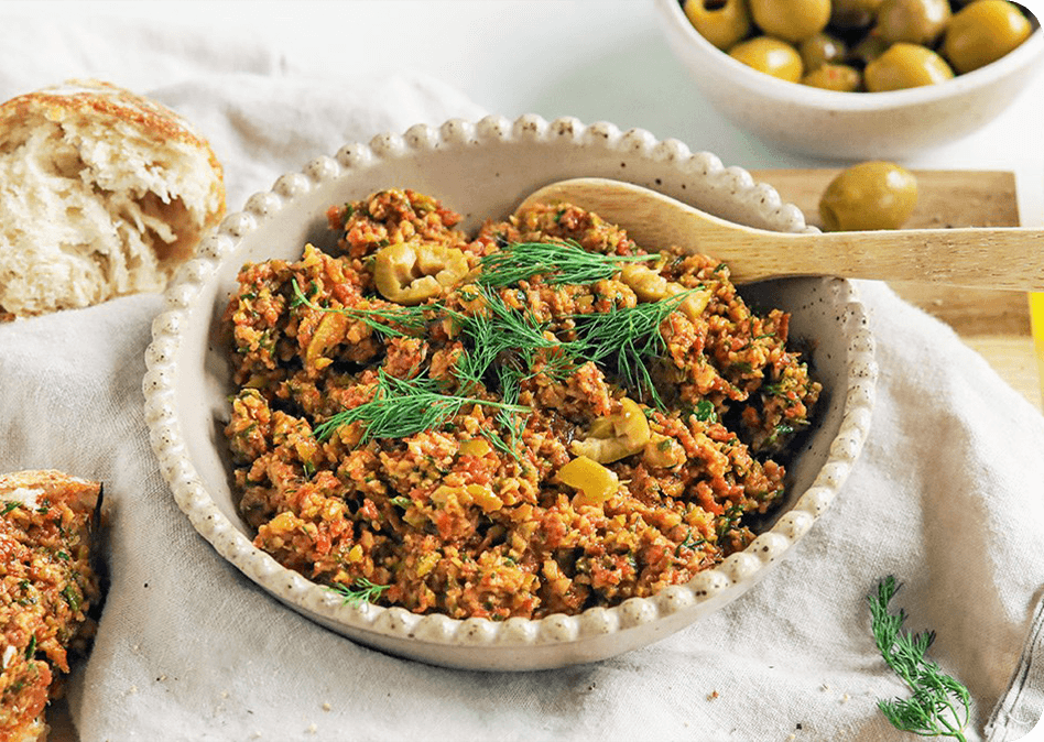 Tapenade met olijven en zongedroogde tomaatjes